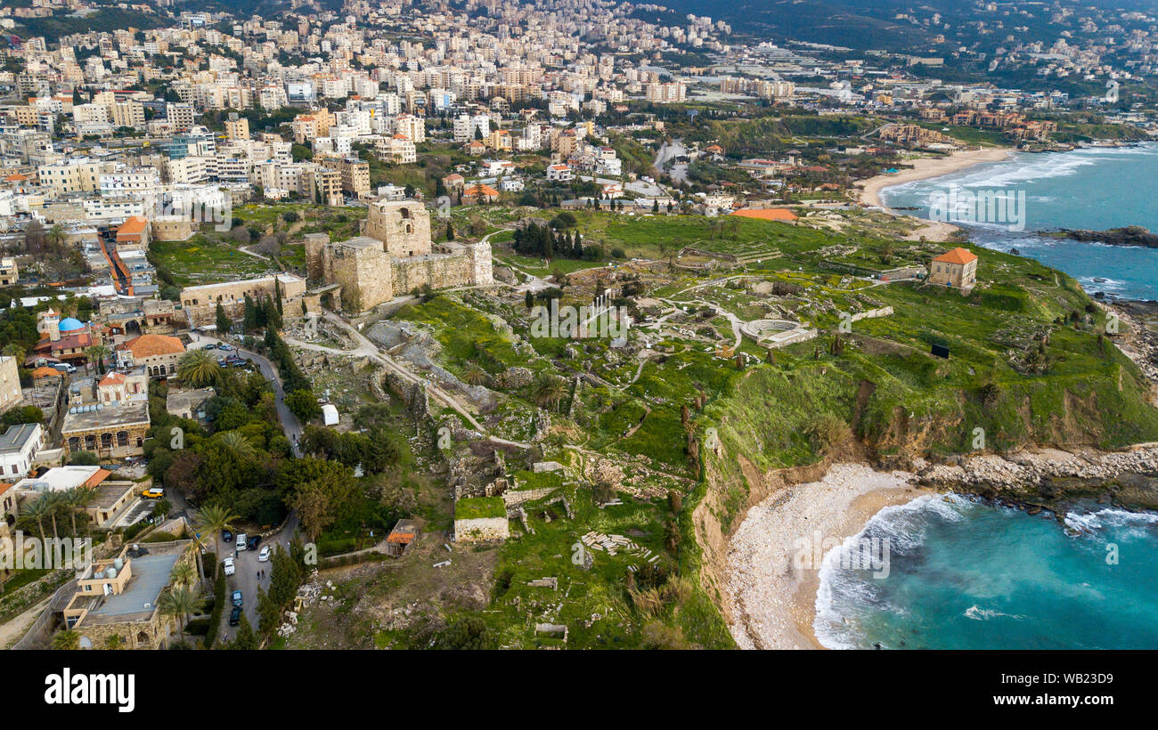 Byblos Schloss, Byblos, Libanon Stockfoto