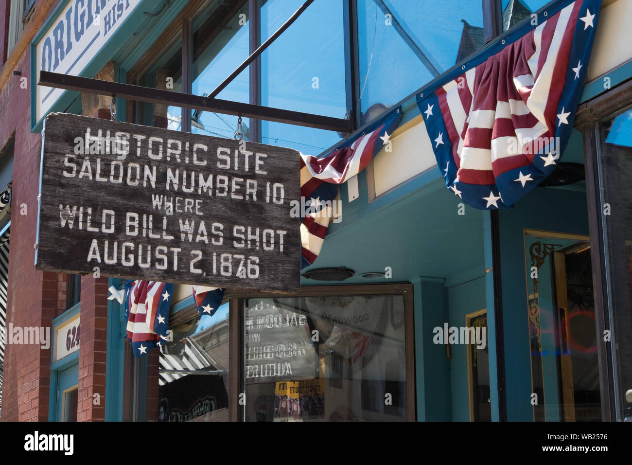 Saloon Nr. 10 Deadwood South Dakota Ort des Mordes Von „Wild Bill“ Hickock Stockfoto