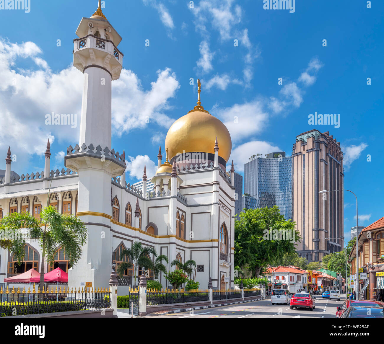 Sultan Masjid Moschee (Sultan), Muscat Street, Kampong Glam, Singapore City, Singapur Stockfoto