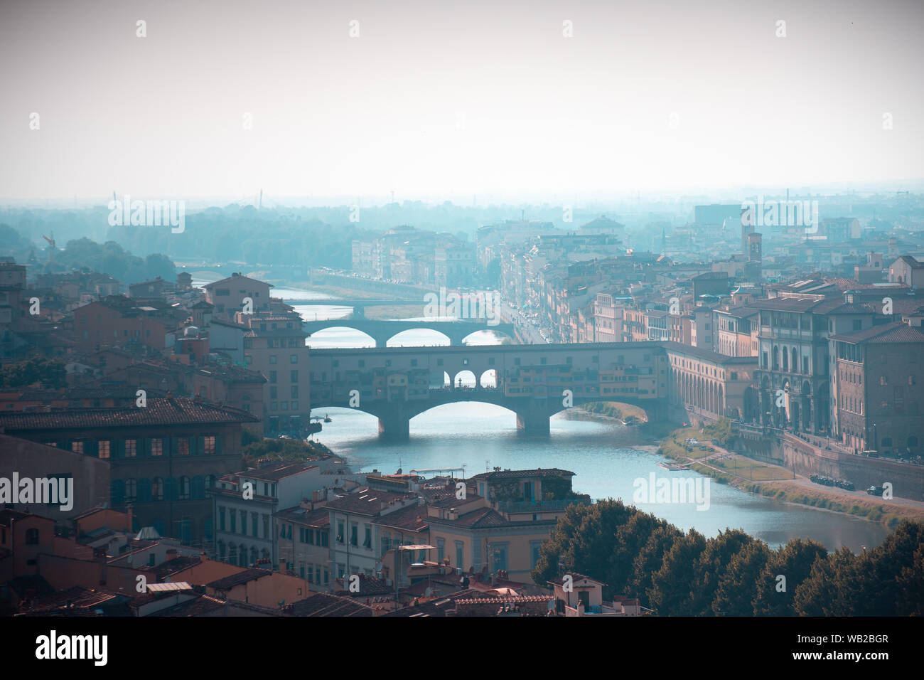 Florenz Stadtbild bei Sonnenaufgang Stockfoto
