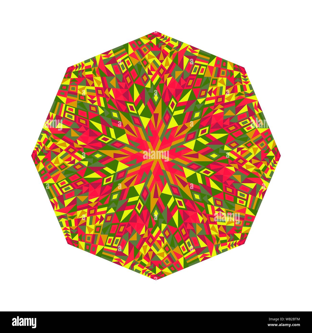 Abstrakte Mosaikfliesen octagon logo Vorlage - achteckige geometrische Bunte vektor design Element aus geometrischen Formen Stock Vektor