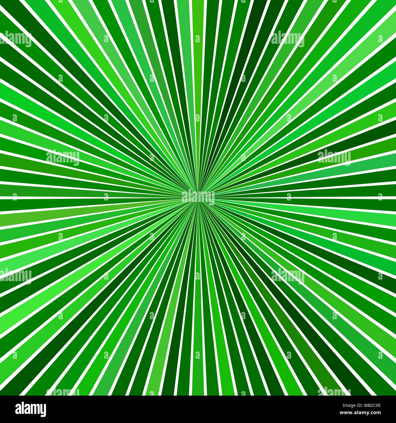 Grüne psychedelischen geometrcial Speed Concept Hintergrund - Vektor starburst Design Stock Vektor