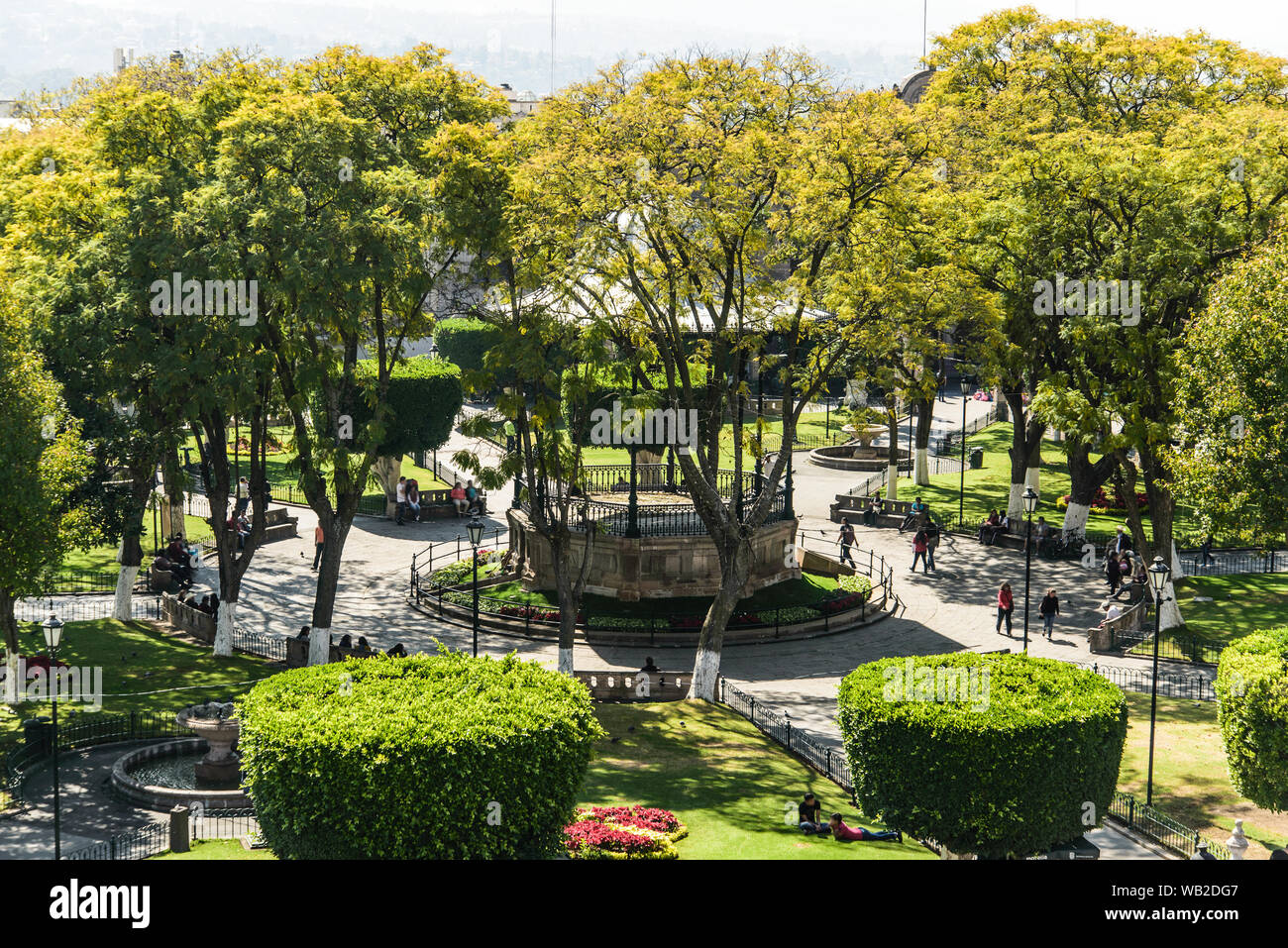 Morelia Stadtplatz, Michoacan-Mexico Stockfoto