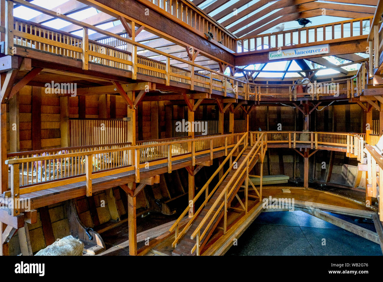 Replik, die Arche Noah, 1/10 scale, PNE Ausstellung, Vancouver, British Columbia, Kanada Stockfoto