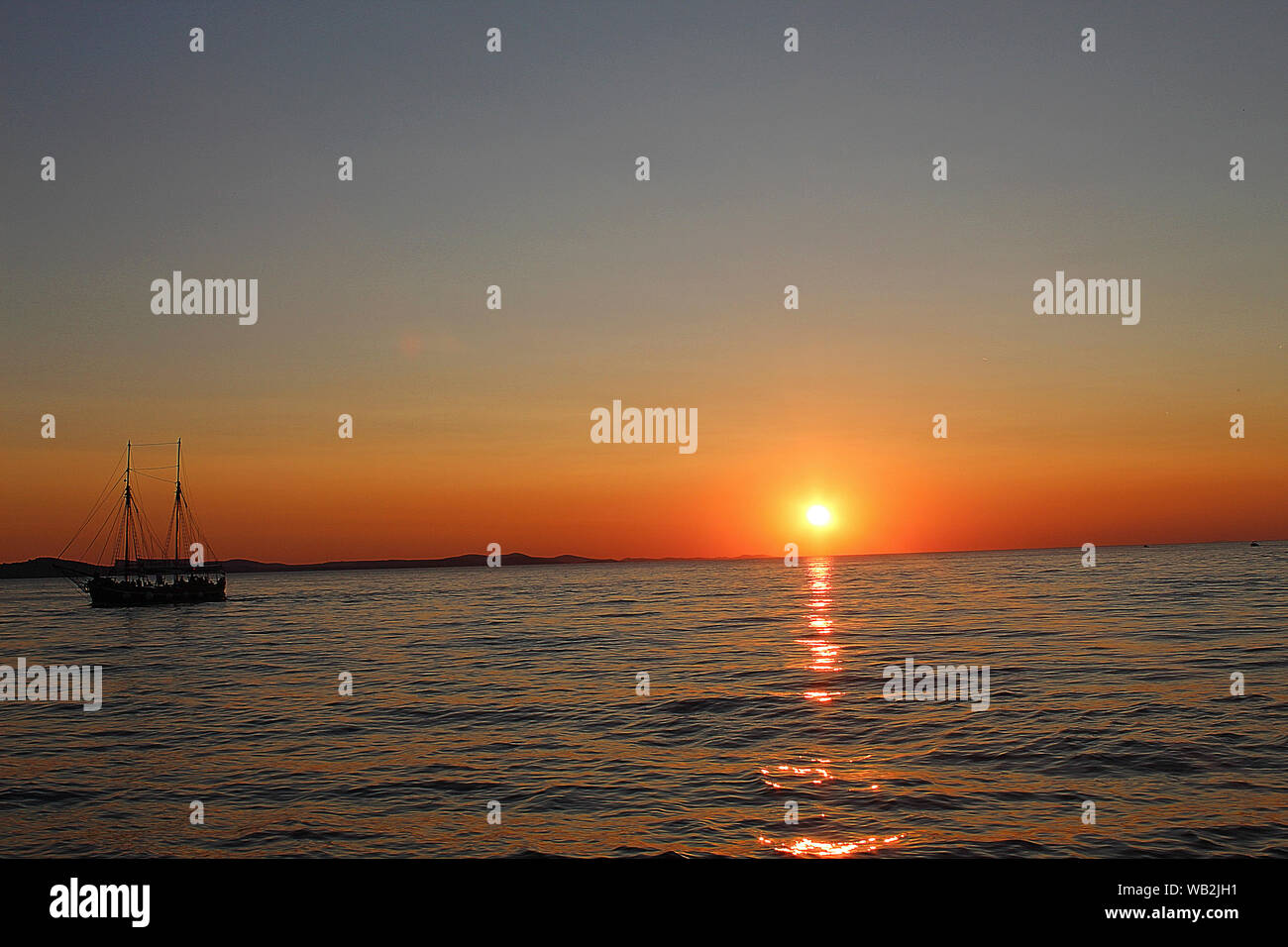 Sonnenuntergang in Zadar, Kroatien Stockfoto