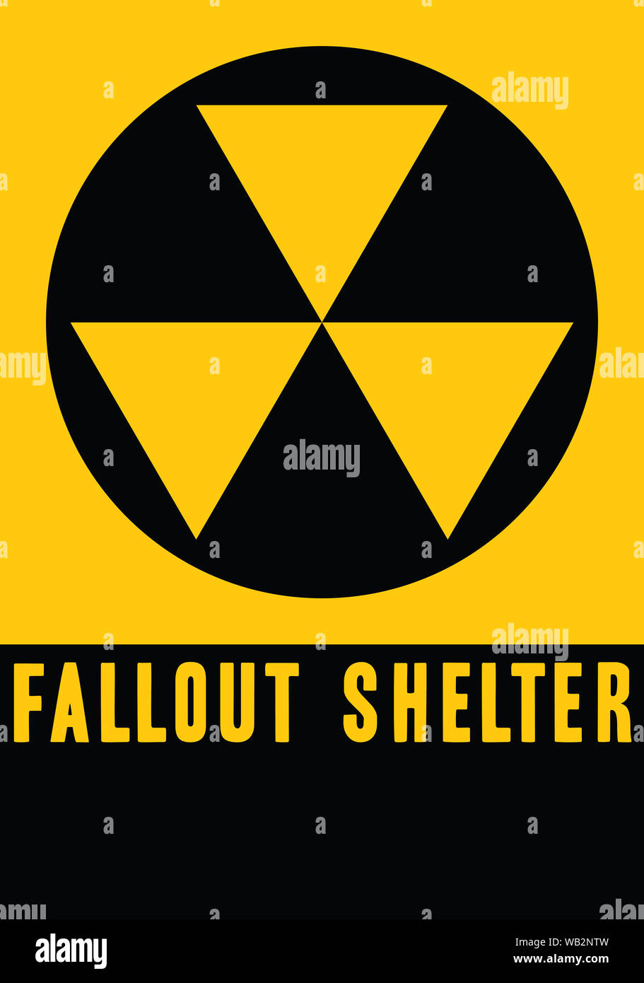 Fallout Shelter Zeichen Stockfoto