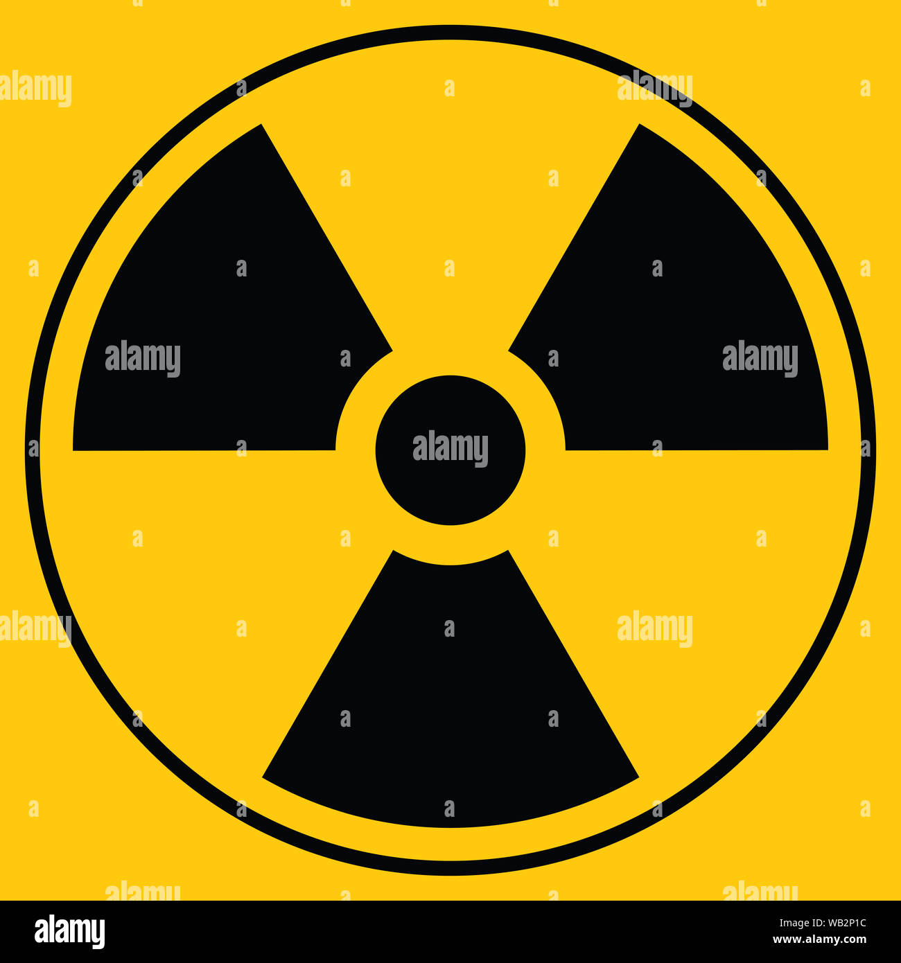 Ionisierende Strahlung Gefahrensymbol Stockfoto