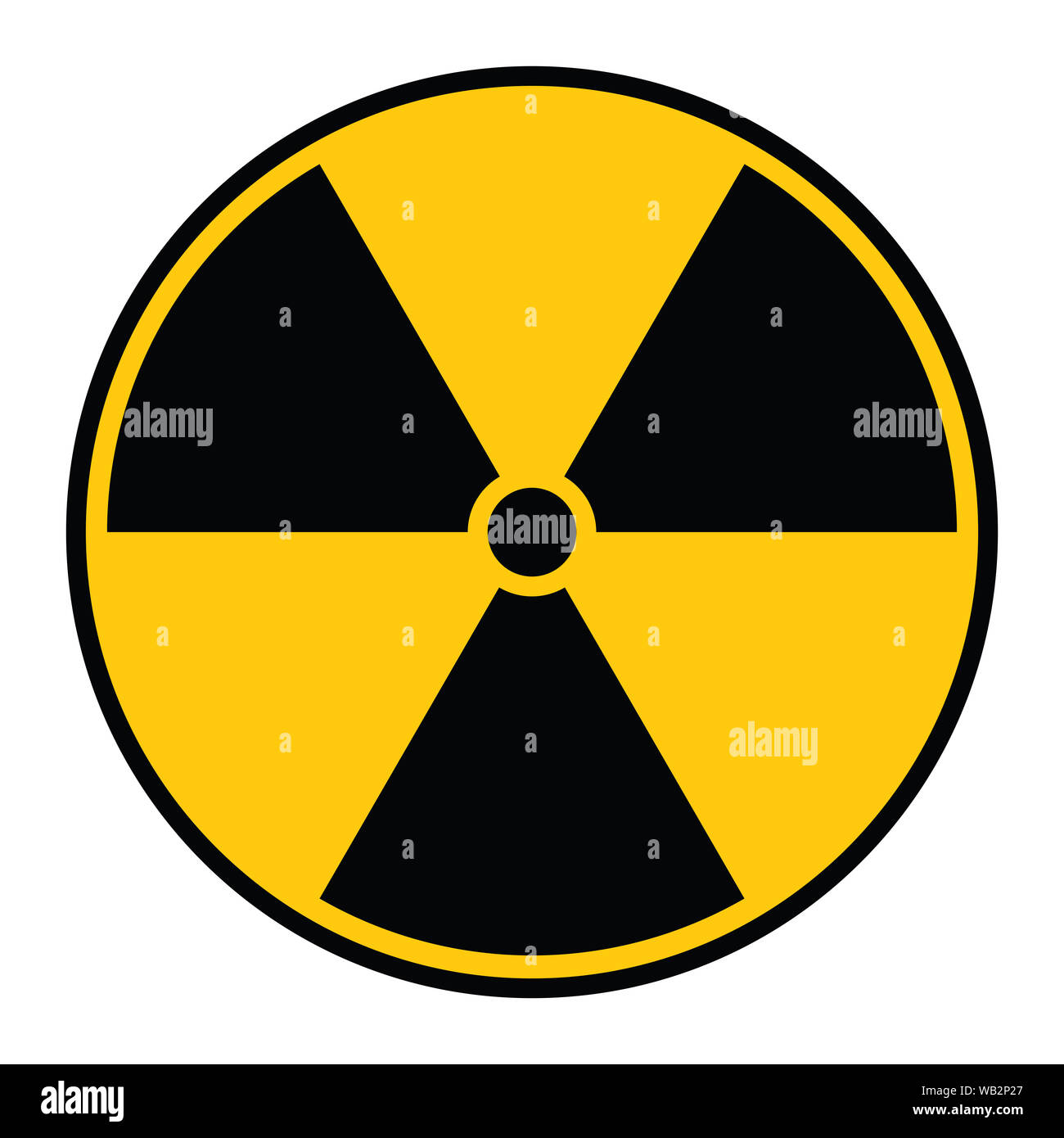 Ionisierende Strahlung Gefahrensymbol Stockfoto