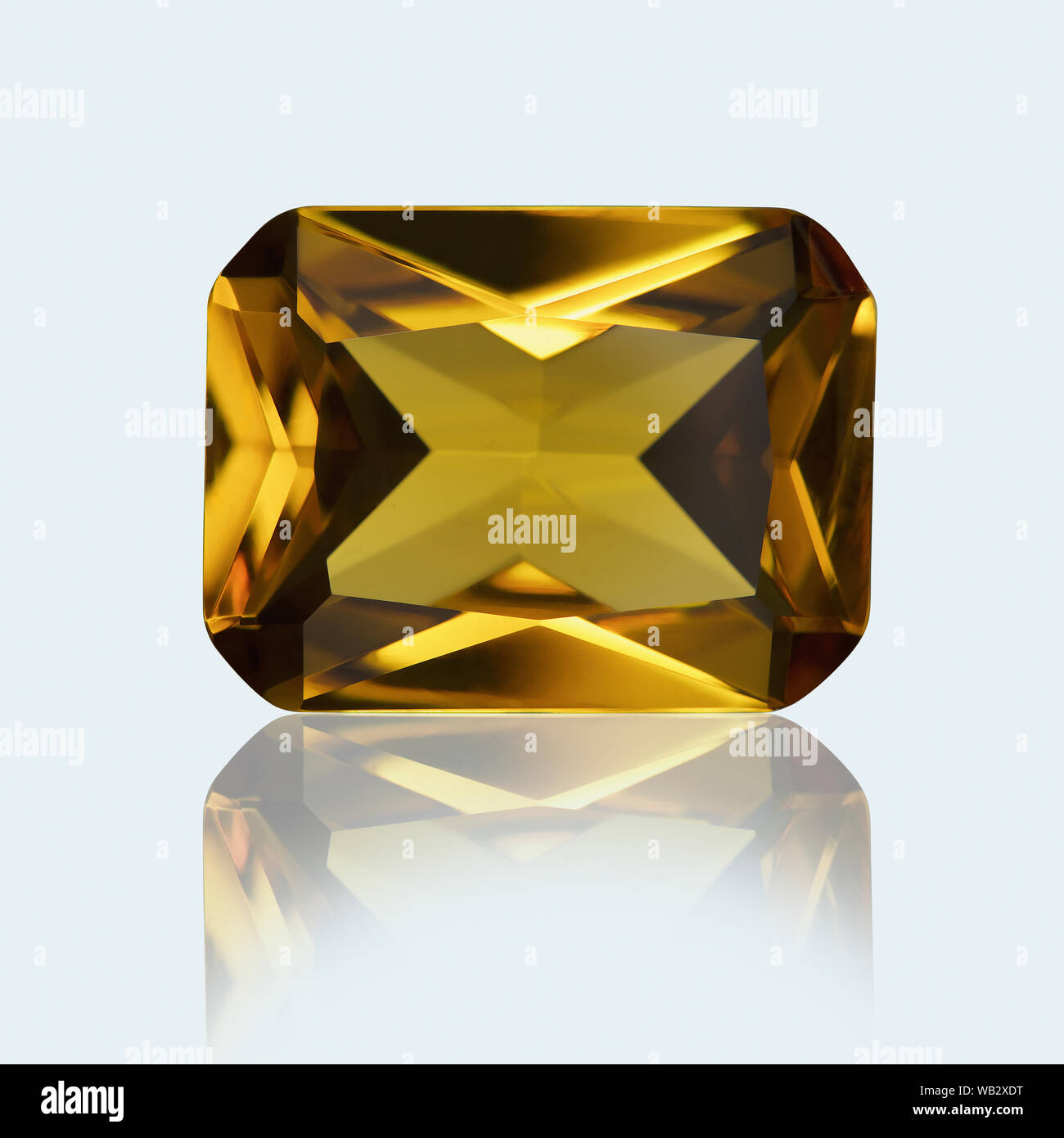 Princess cut Citrin. Stockfoto