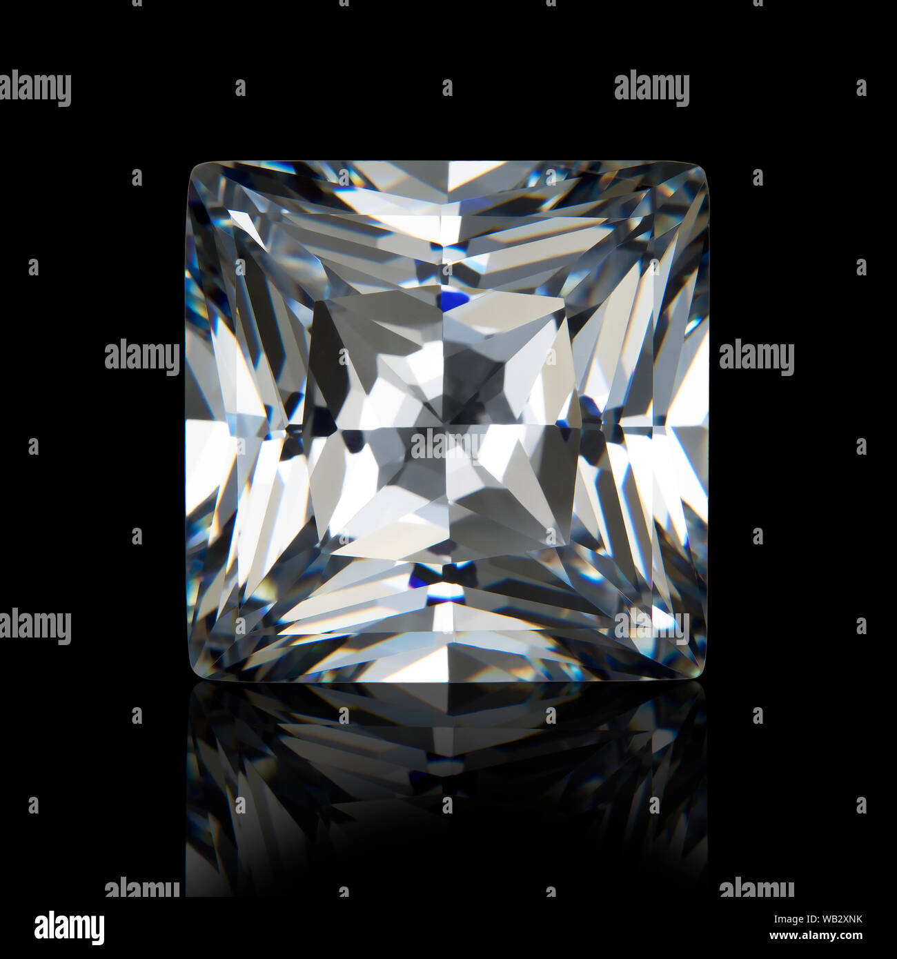Square Princess cut Diamond. Stockfoto