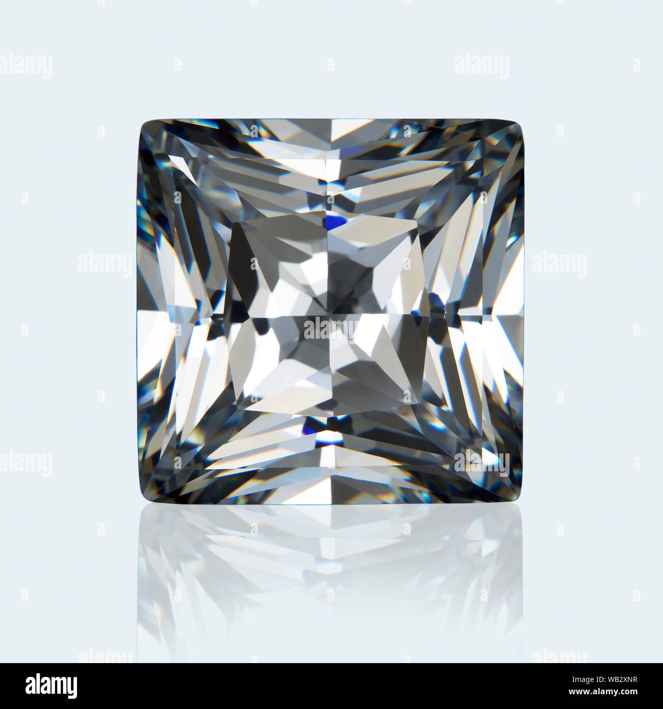 Square Princess cut Diamond. Stockfoto