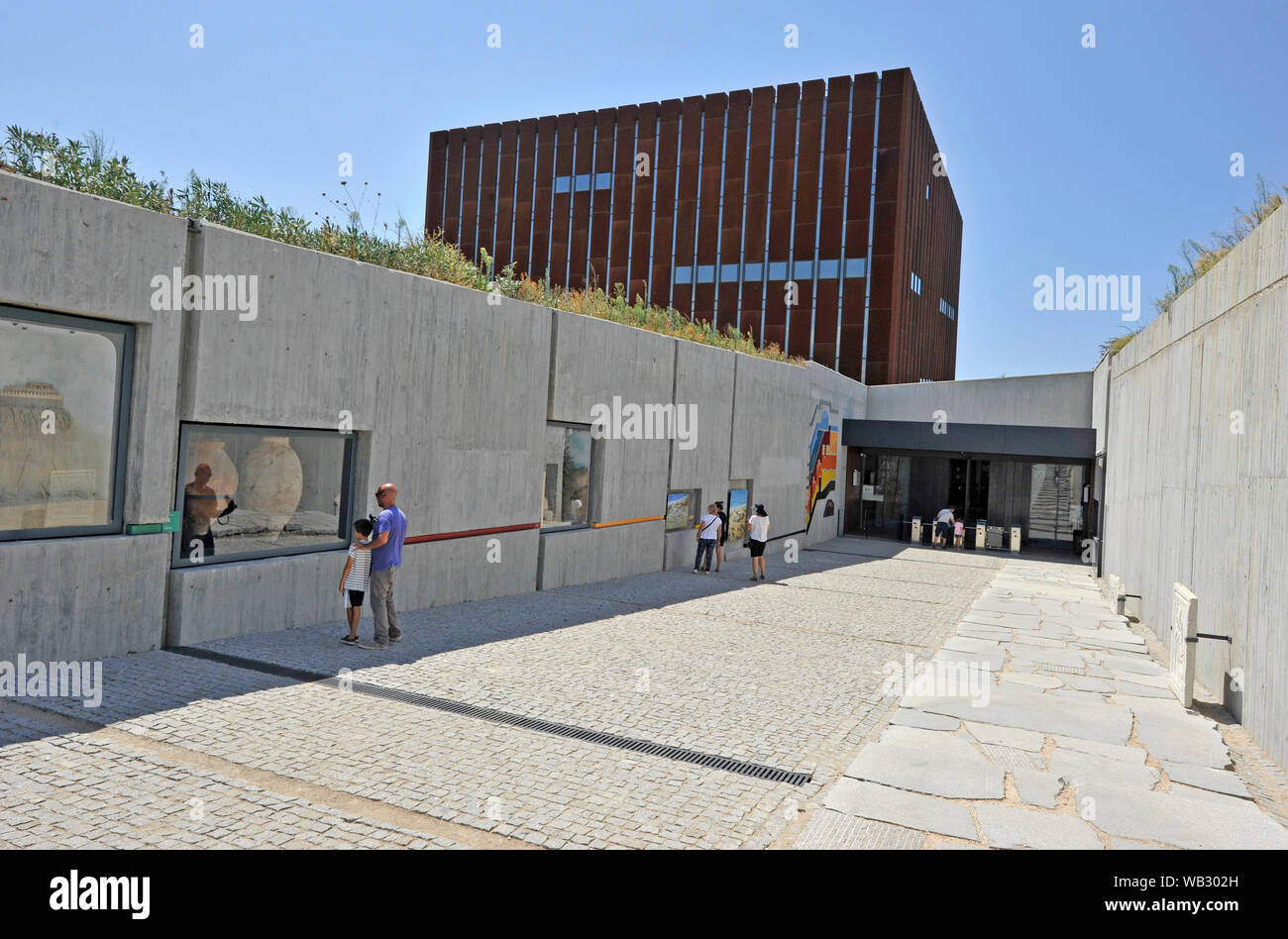 Außenansicht Troy Museum, Canakkale, Türkei Stockfoto