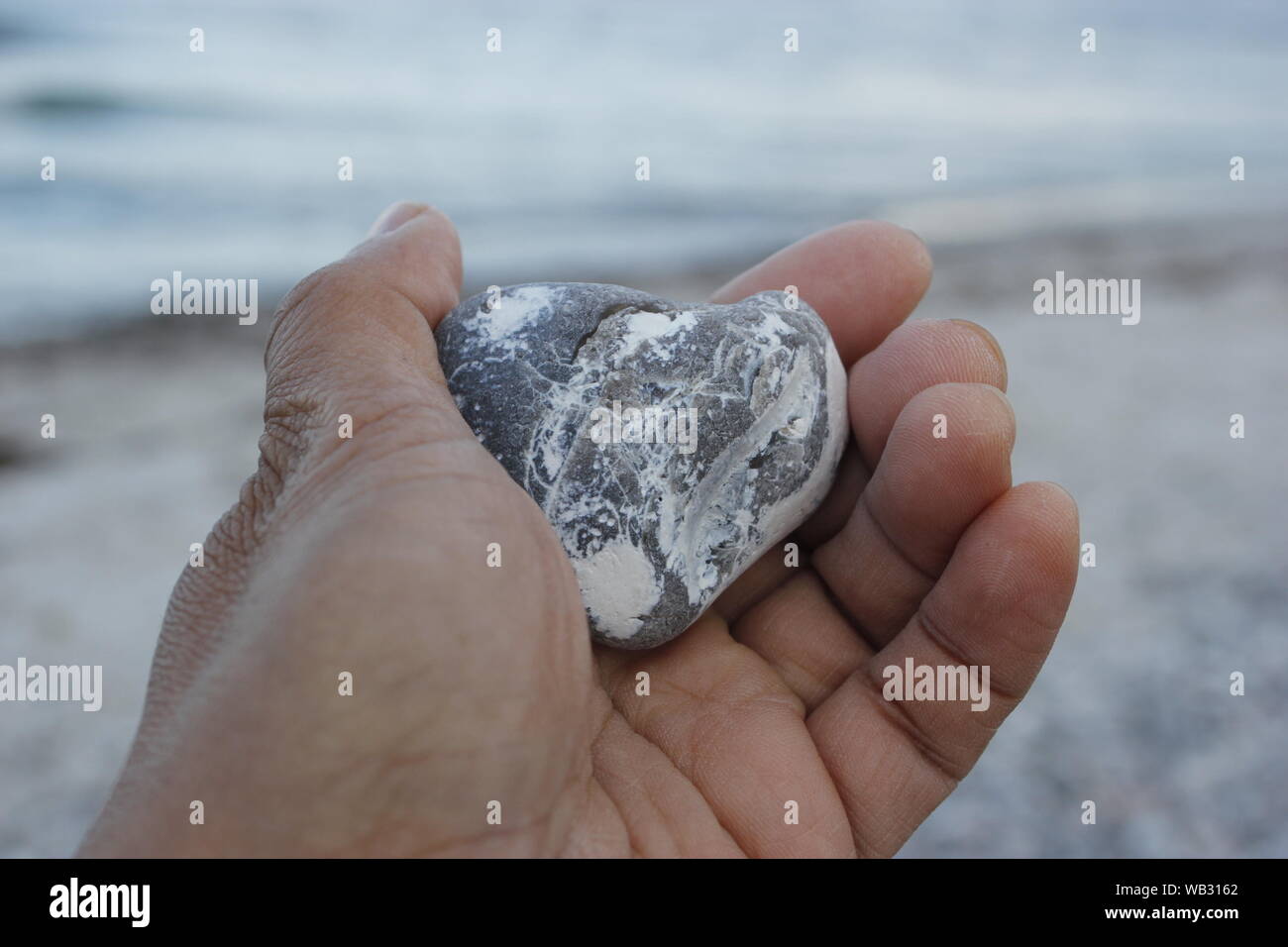 Herz aus Stein Stockfoto