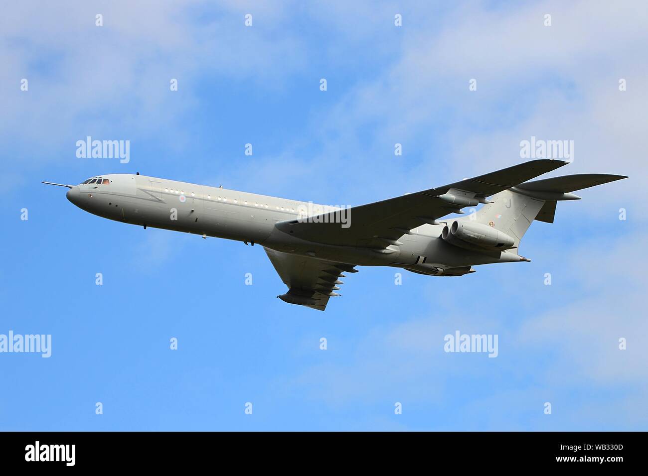 ZA150, Vickers VC10 K3 von der Royal Air Force betrieben, führt ein Abschied flypast bei Prestwick Airport, auf der Art Ausscheiden aus dem Dienst. Stockfoto