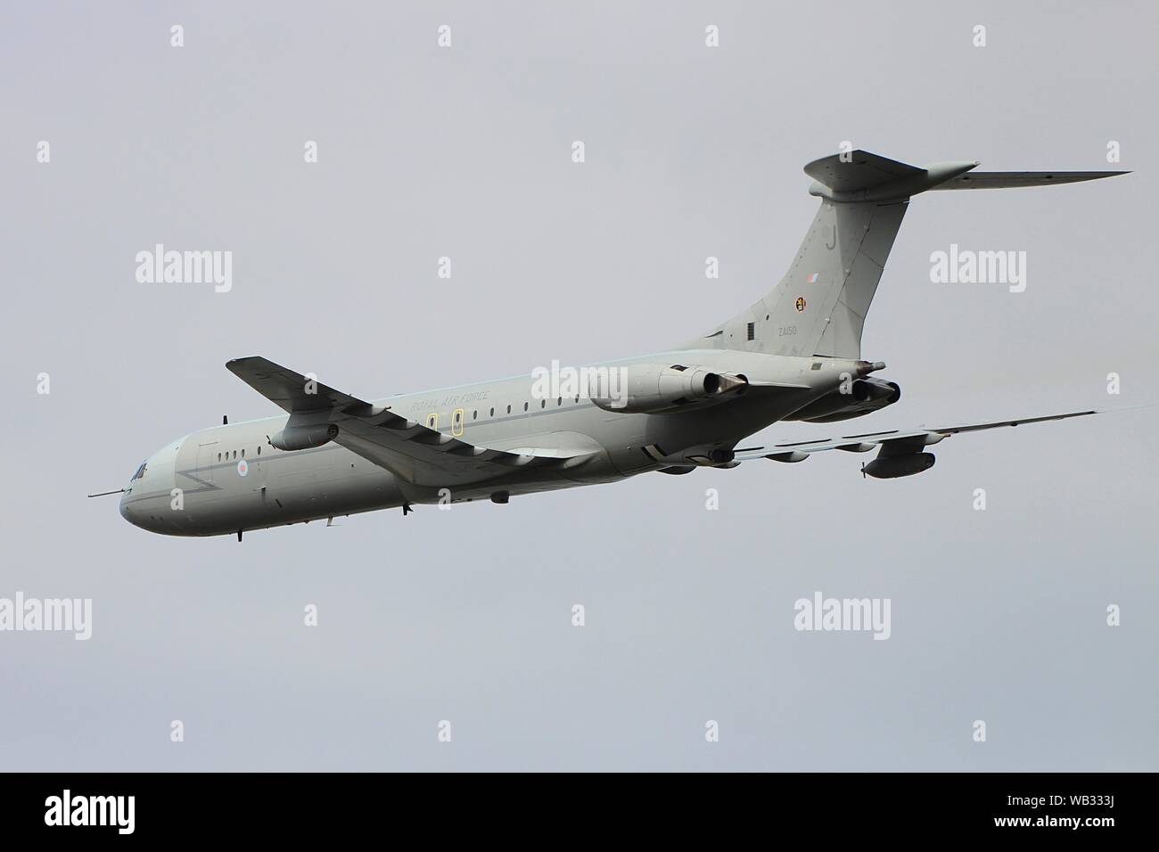 ZA150, Vickers VC10 K3 von der Royal Air Force betrieben, führt ein Abschied flypast bei Prestwick Airport, auf der Art Ausscheiden aus dem Dienst. Stockfoto