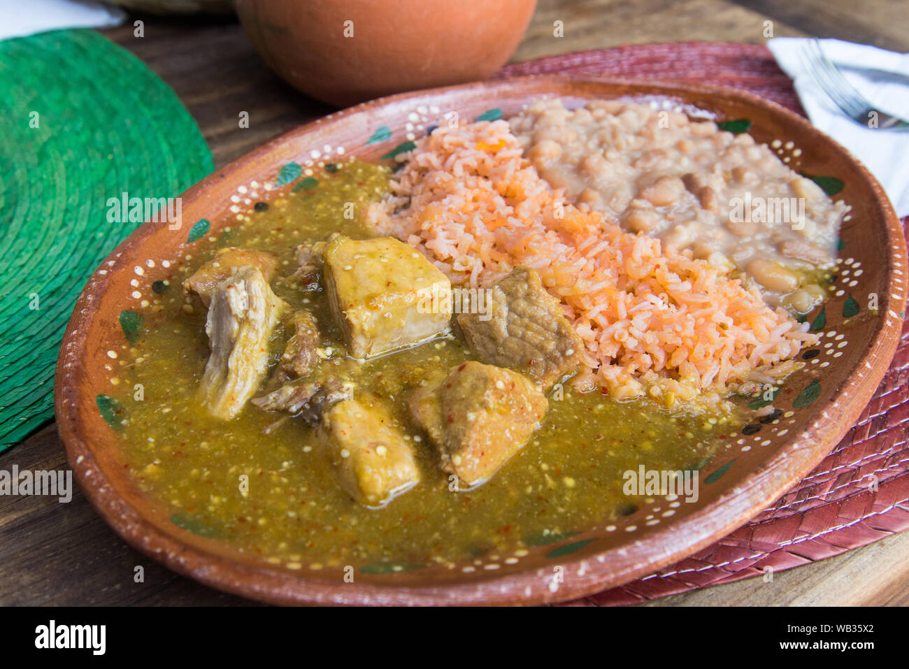 Traditionelle mexikanische Küche Teller Stockfoto