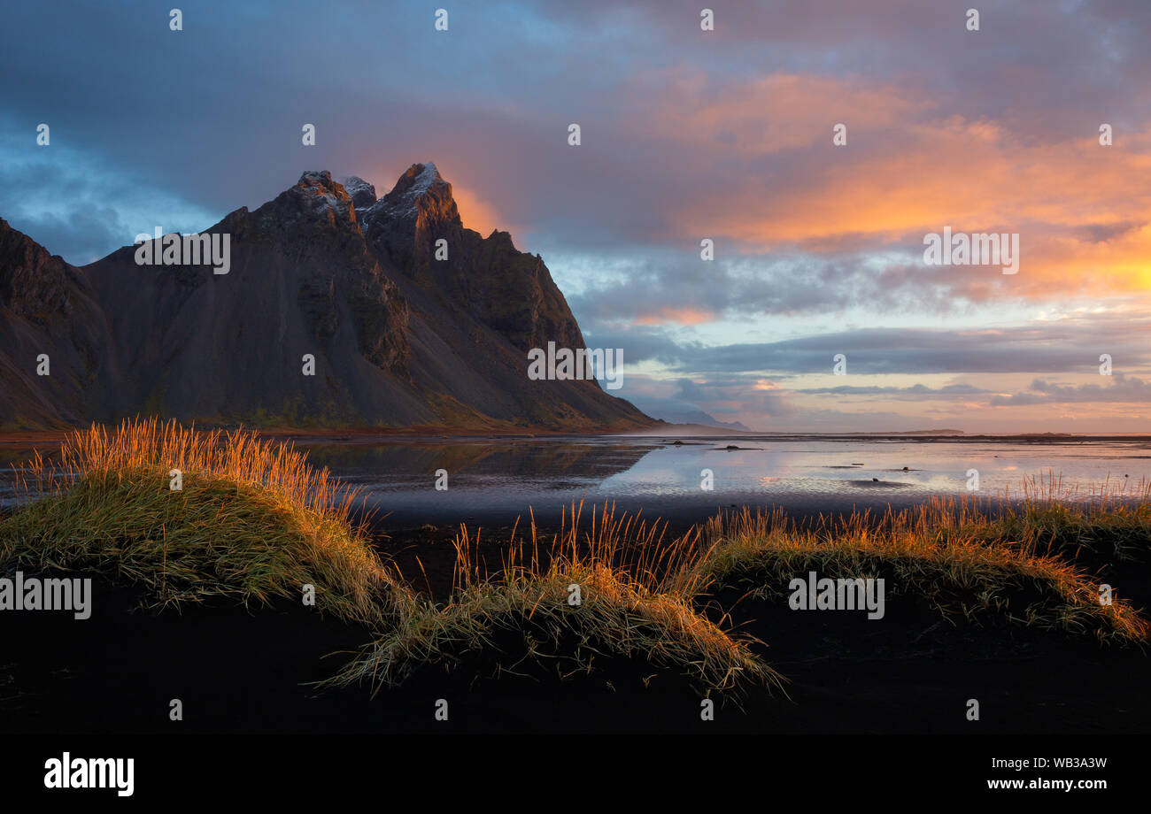 Vestrahorn, Stokksnes, South East Iceland Stockfoto