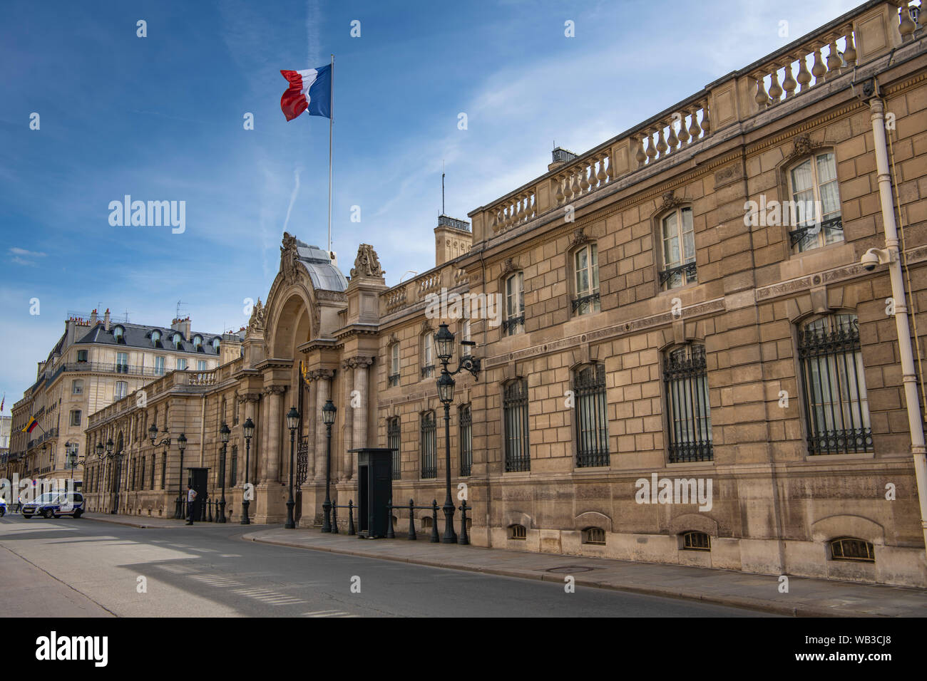 Elysee Palace, die offizielle Residenz des Präsidenten der Französischen Republik, Paris Stockfoto