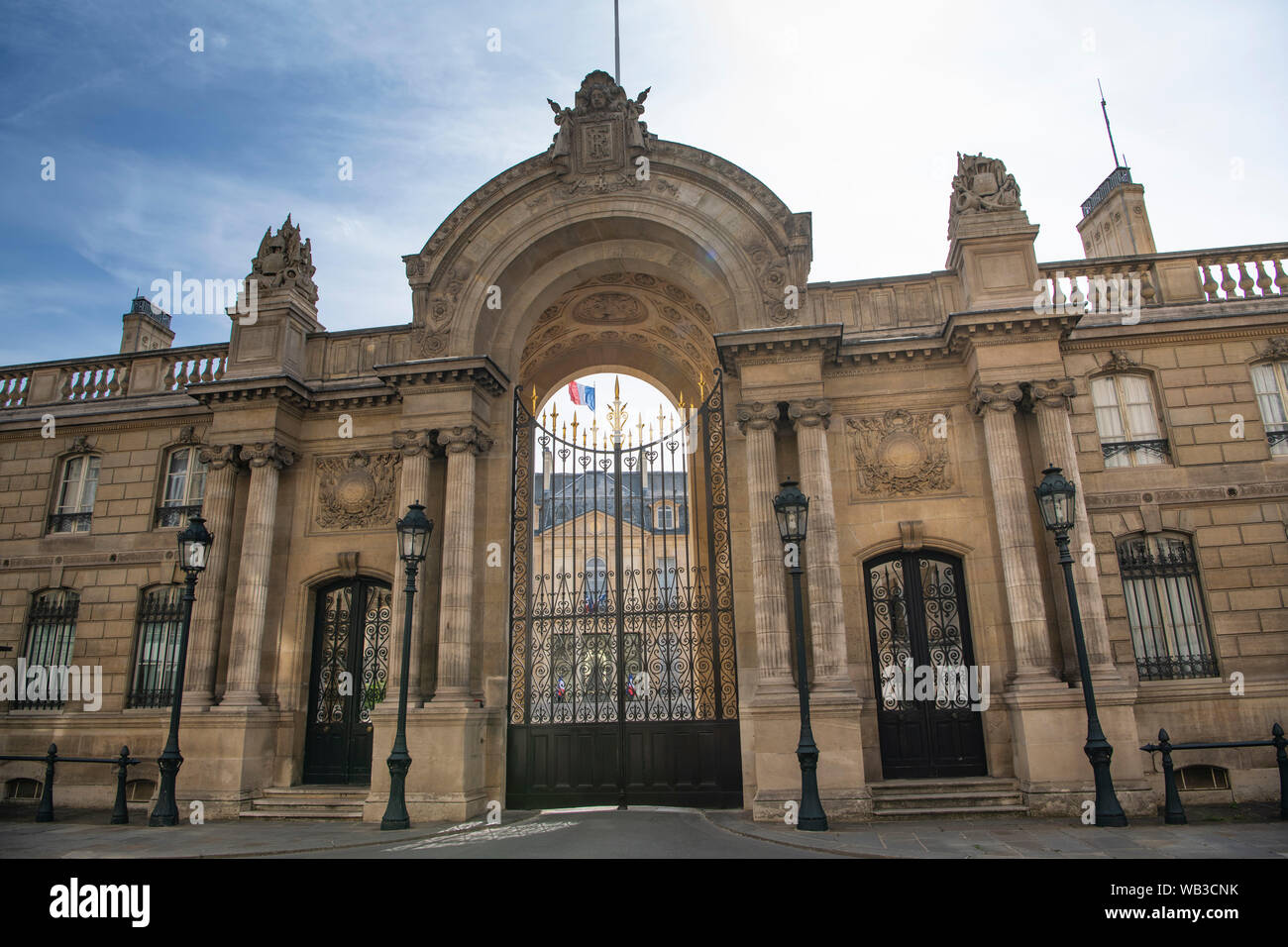 Elysee Palace, die offizielle Residenz des Präsidenten der Französischen Republik, Paris Stockfoto