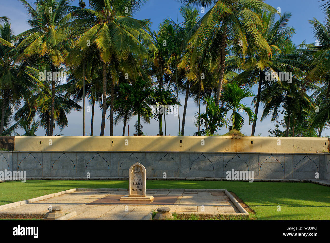 31 Okt 2009 - Ort des Martyriums: Die Stelle, wo Tippu Sultan's Körper gefunden wurde. in der Nähe von Mysore - karnatak - Indien Stockfoto