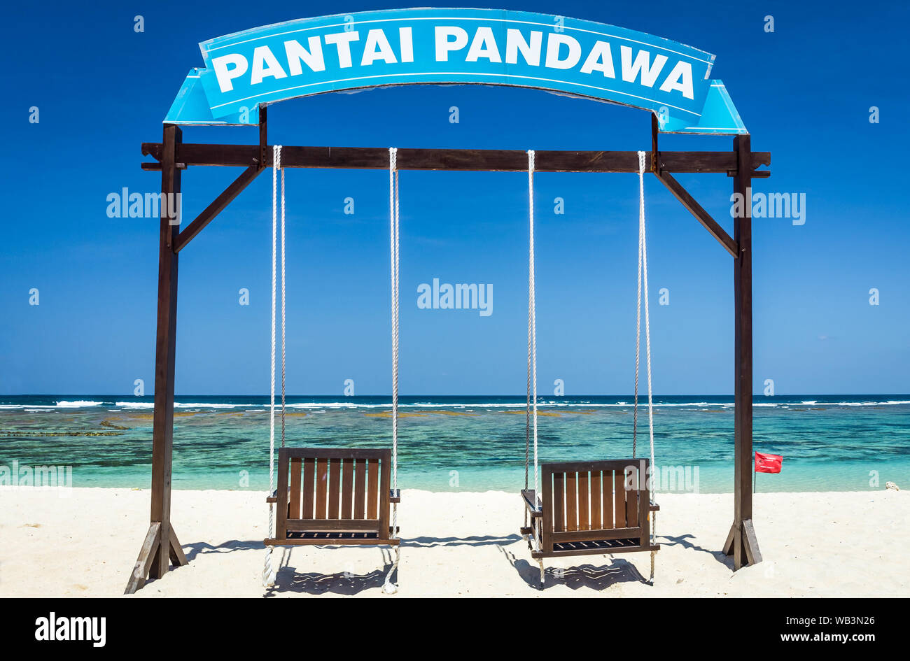 Patnai sceneryon Pandawa Strand Insel Bali, Indonesien Stockfoto