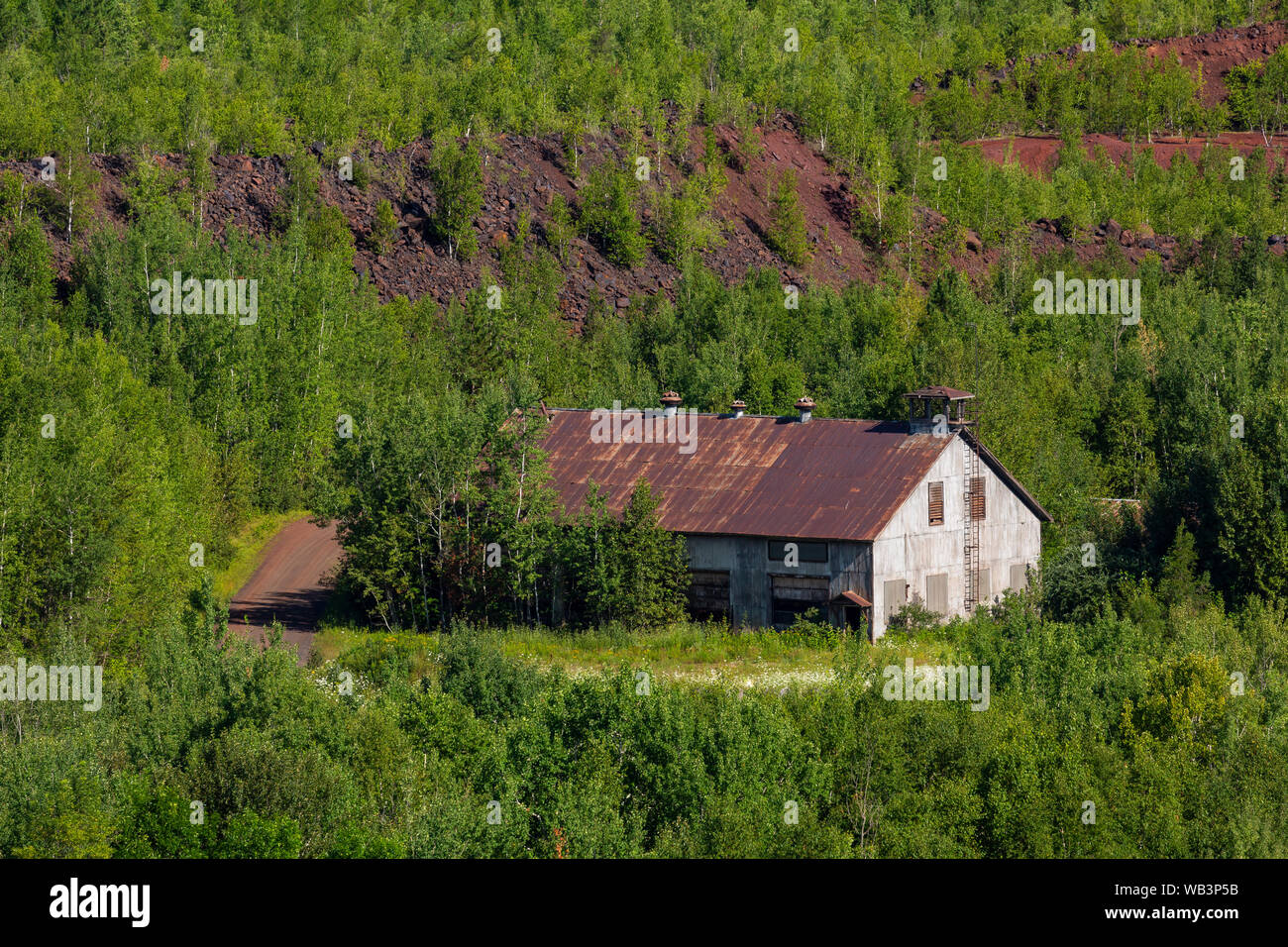 Alten, verlassenen Mine Gebäude Stockfoto