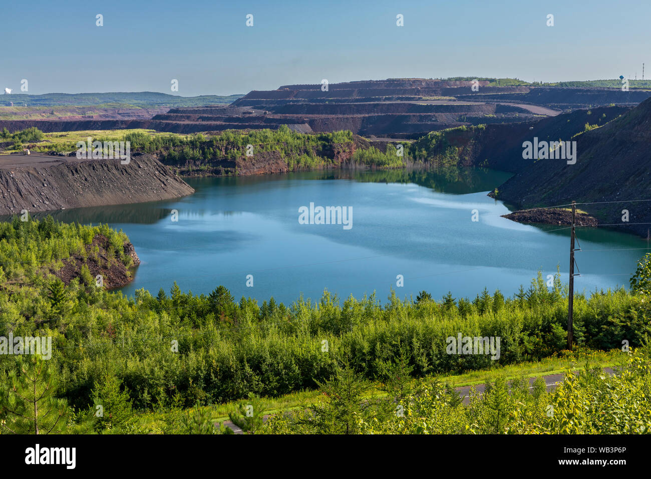 Eisenerzbergwerk malerische Aussicht Stockfoto
