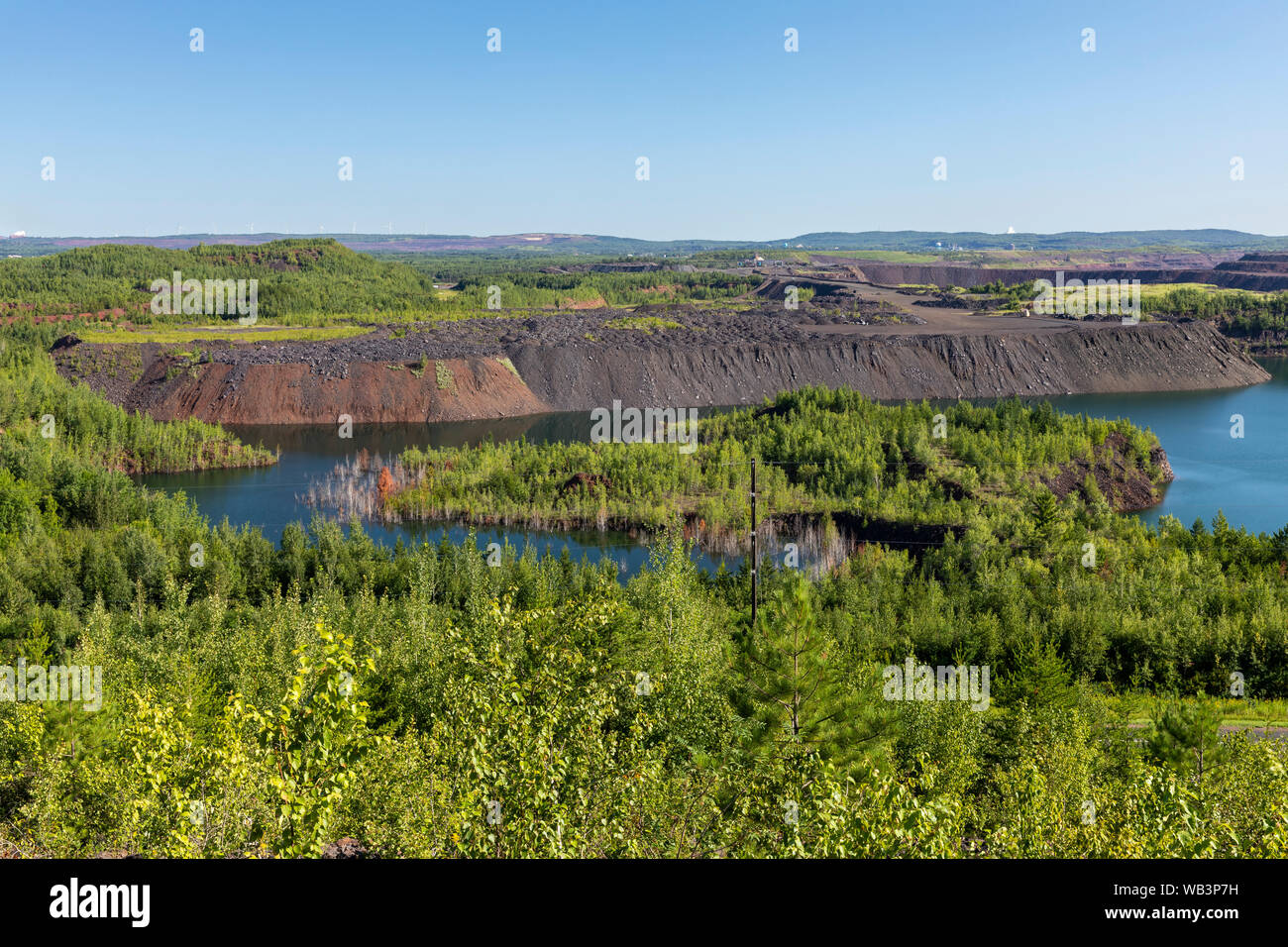 Eisenerzbergwerk malerische Aussicht Stockfoto