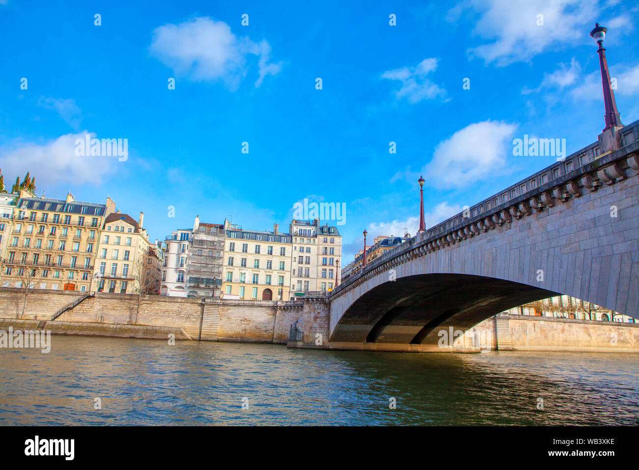 Pont de la Tournelle Brücke in Paris. Stockfoto