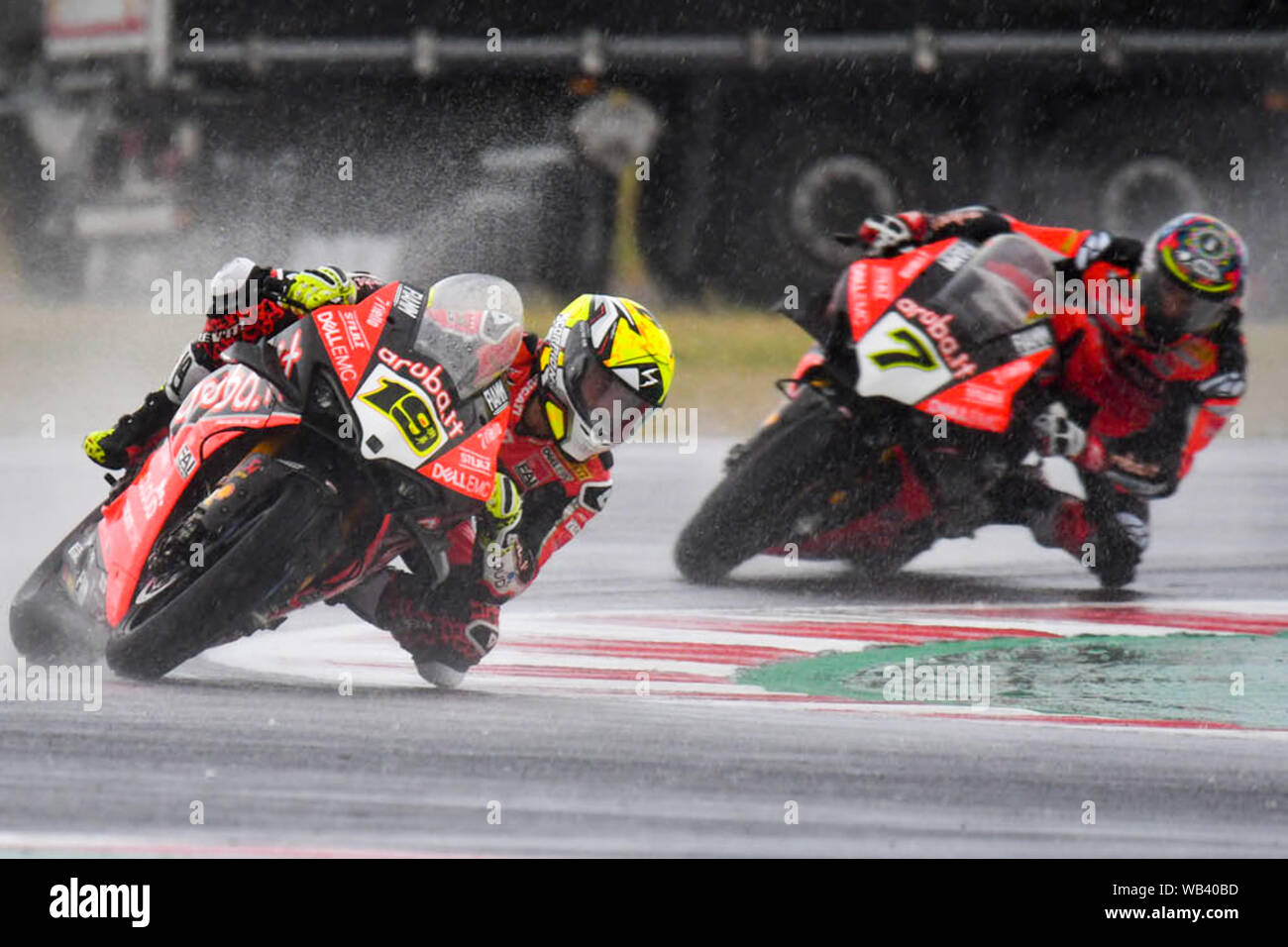 19 Alvaro Bautista während Pata Riviera von Rimini Runde 7 World Sbk-Rennen 1, Misano Adriatico, Italien, 22. Jun 2019, Motoren World SuperBike-SBK Stockfoto