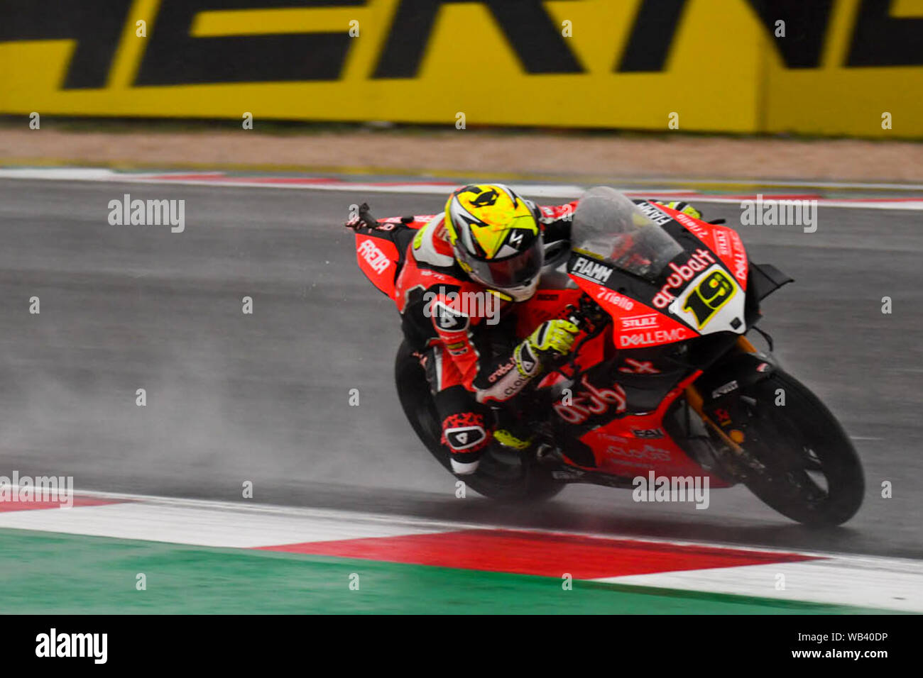 19 Alvaro Bautista während Pata Riviera von Rimini Runde 7 World Sbk-Rennen 1, Misano Adriatico, Italien, 22. Jun 2019, Motoren World SuperBike-SBK Stockfoto