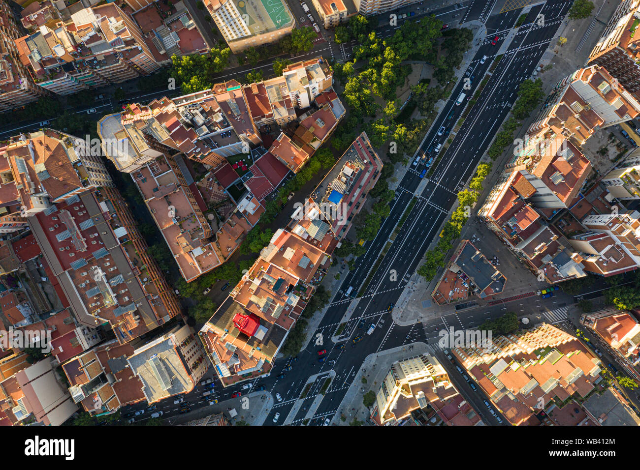 Städtische Straße Dreieck Stockfoto