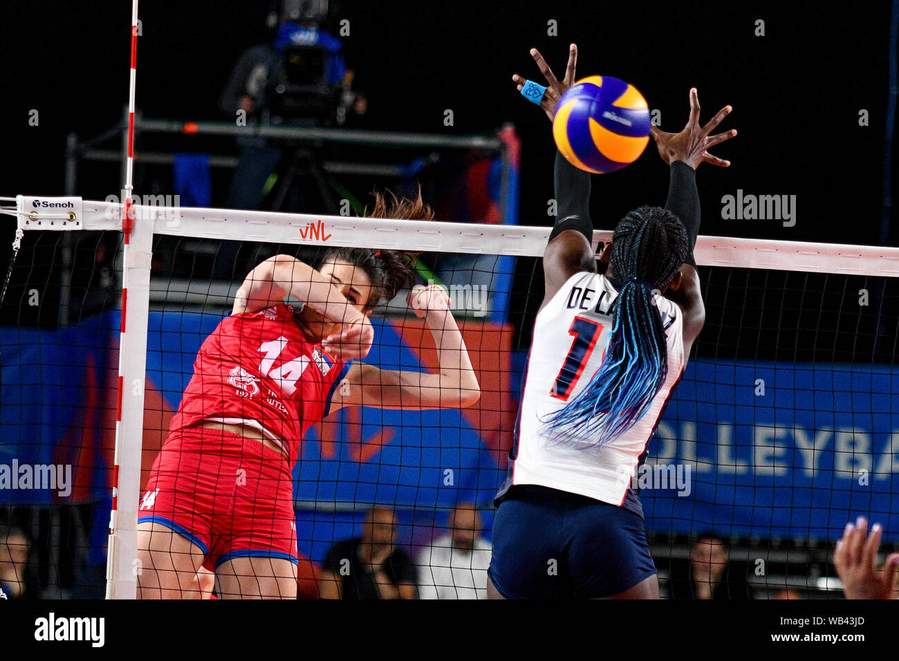 MAJA ALEKSIC während Nationen Liga Frauen - Serbien Vs Dominikanische Republik, Conegliano, Italien, 29. Mai 2019, Volleyball Volleyball Intenationals Stockfoto