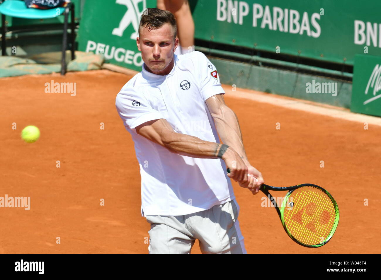 MARTON FUCSOVICS während Monte-carlo Rolex Masters 2019 dritte Kurve, Monte-Carlo, Italien, 17. April 2019 Tennis Tennis Internationals Stockfoto