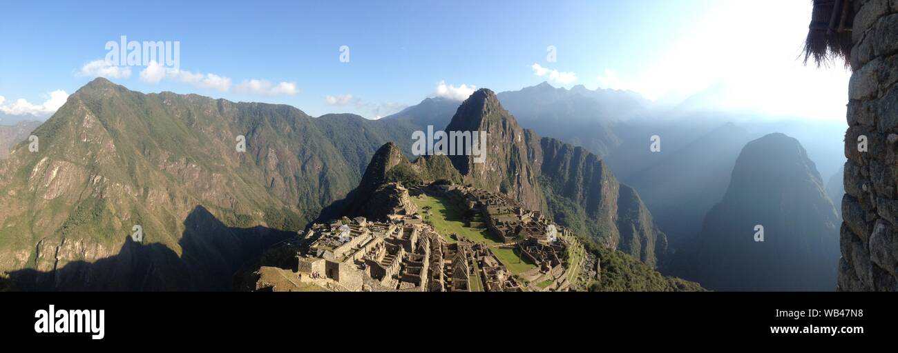 Machu Picchu Inka Zitadelle in den Anden in Peru Stockfoto