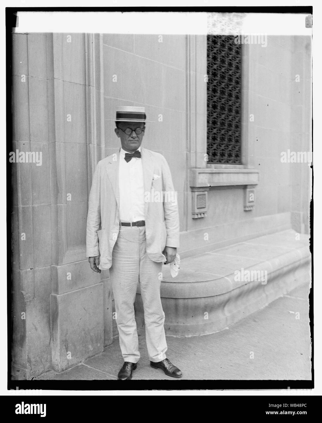 E.C. Yellowly, Leiter der allgemeinen Verbot Agenten, 8/18/25 Abstract / Medium: 1 Negativ: Glas; 4 x 5 in. oder kleiner Stockfoto