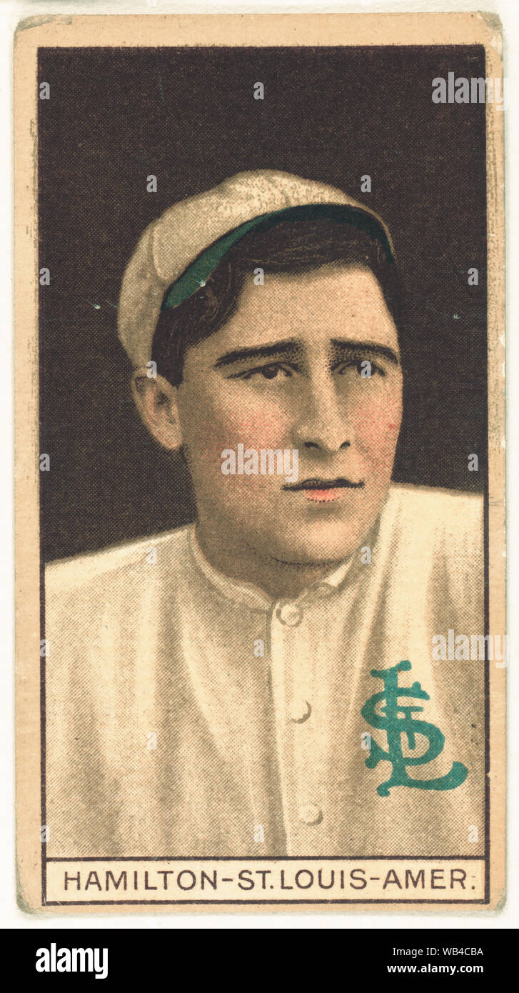 Graf Hamilton, St. Louis Browns, Baseball card portrait Abstract / Medium: 1 Print: Relief mit Rasterung, Farbe. Stockfoto Graf Hamilton, St. Louis Browns, Baseball card portrait Abstract / Medium: 1 Print: Relief mit Rasterung, Farbe. Stockfoto
