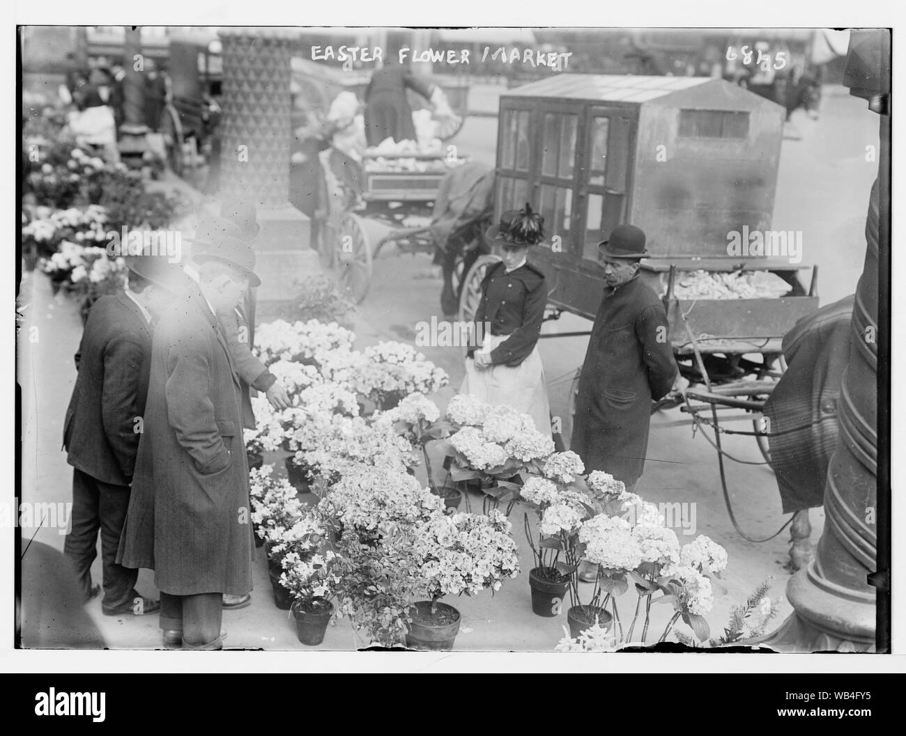 Ostern Blumenmarkt, Union Square, New York Abstract / Medium: 1 Negativ: Glas; 5 x 7 in. oder kleiner. Stockfoto