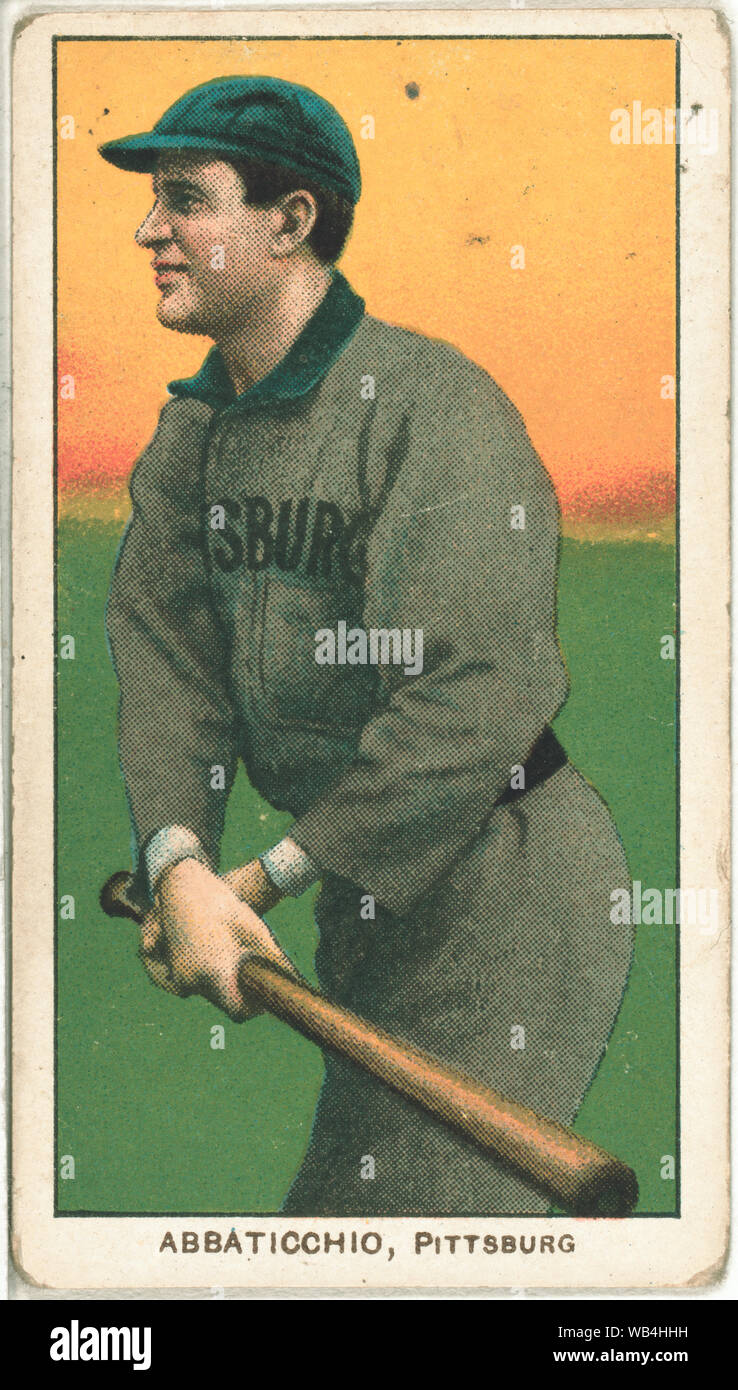 Ed Abbaticchio, Pittsburgh Pirates, Baseball card portrait Abstract / Medium: 1 Print: Relief mit Rasterung, Farbe. Stockfoto Ed Abbaticchio, Pittsburgh Pirates, Baseball card portrait Abstract / Medium: 1 Print: Relief mit Rasterung, Farbe. Stockfoto