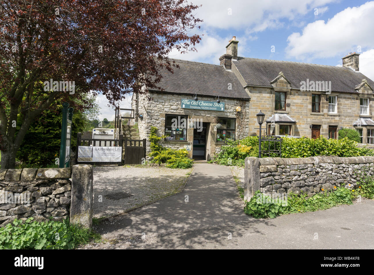 Der alte Käse Shop im Dorf Hartington, Derbyshire, England, Großbritannien Stockfoto