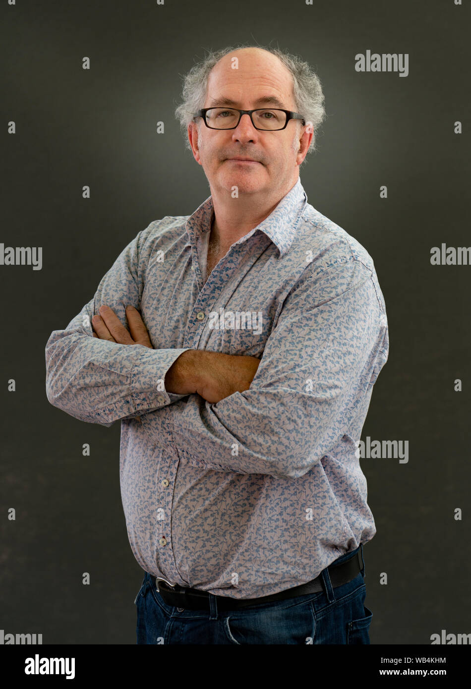 Edinburgh, Schottland, Großbritannien. 24 Aug, 2019. John lanchester. John lanchester das jüngste Buch der Wand ist ein Science-fiction-Märchen bietet ein abschreckendes Bild einer möglichen Zukunft. Credit: Iain Masterton/Alamy leben Nachrichten Stockfoto