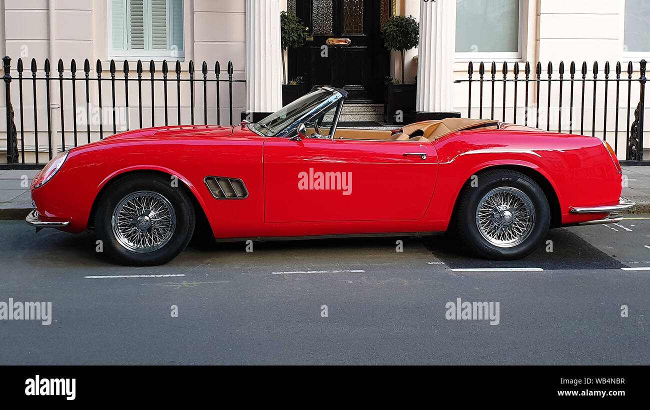 1961 Ferrari 250 GT California, London, Vereinigtes Königreich, 23. August 2019 Kredit: Alamy Stockfoto