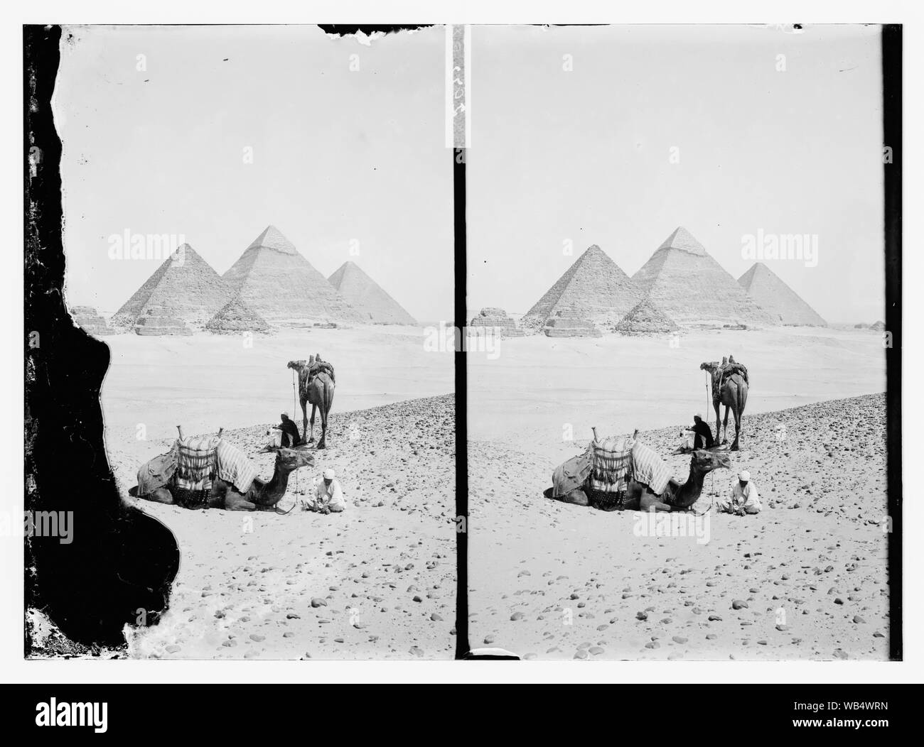 Ägypten, allgemeine Ansicht der Pyramiden von Gizeh Abstract / Medium: G. Eric und Edith Matson Fotosammlung Stockfoto