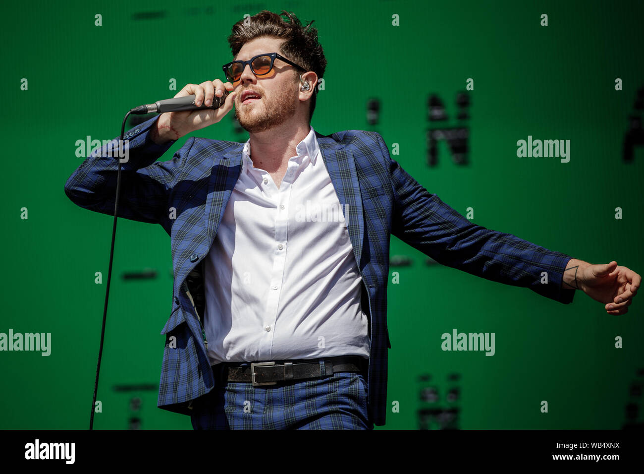 Twin Atlantic live auf der Bühne des Festival Leeds, UK, 24. August 2019. Stockfoto