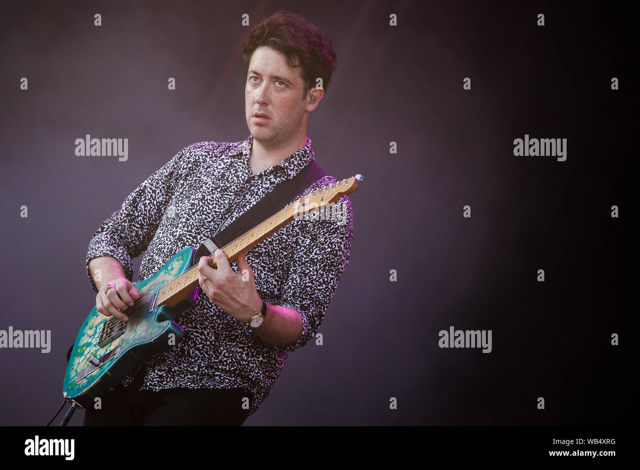 Die Wombats live auf der Bühne des Festival Leeds, UK, 24. August 2019. Stockfoto