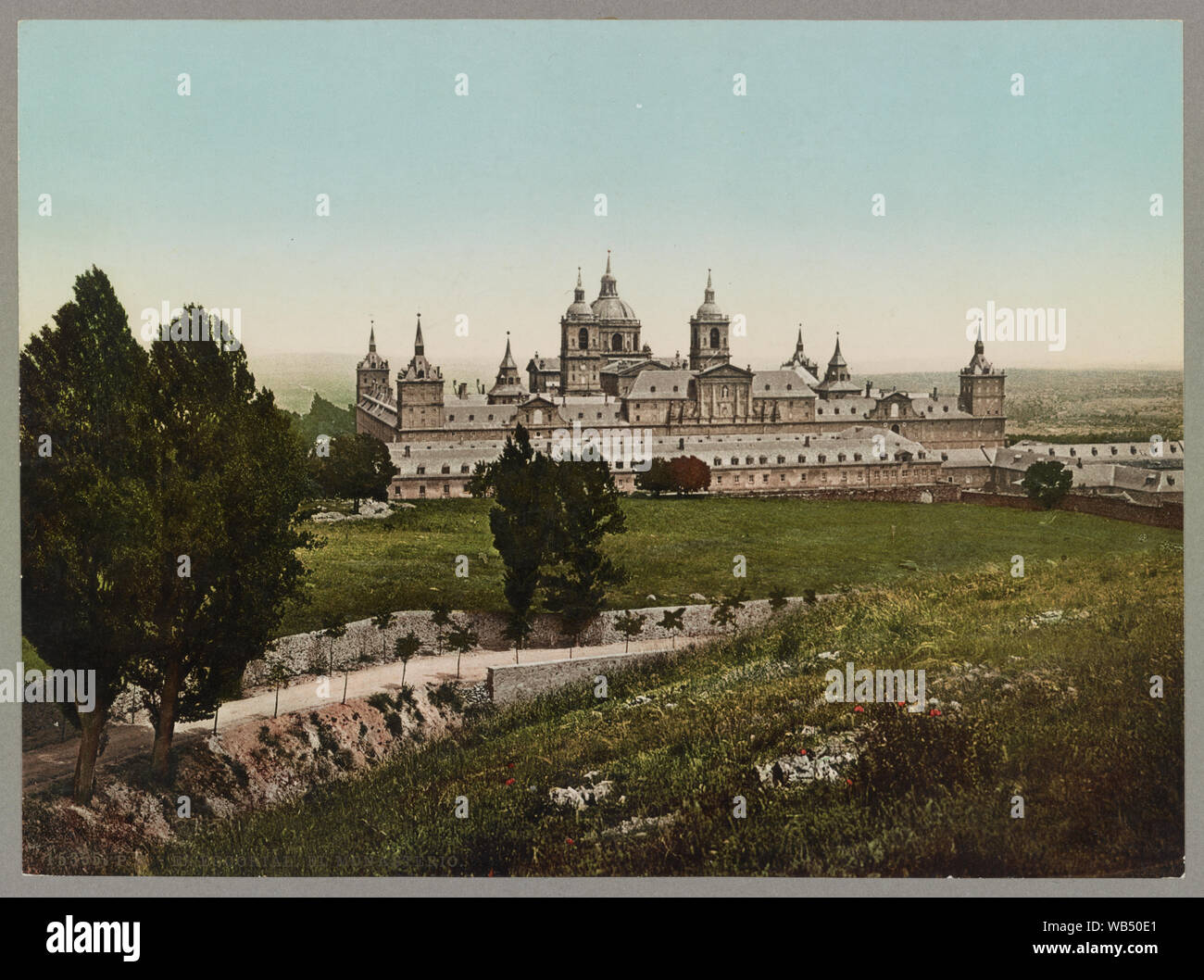 El Escorial. El Monasterio Abstract / Medium: 1 Drucken: Farbe PHOTOCHROM; Blatt 17 x 23 cm. Stockfoto