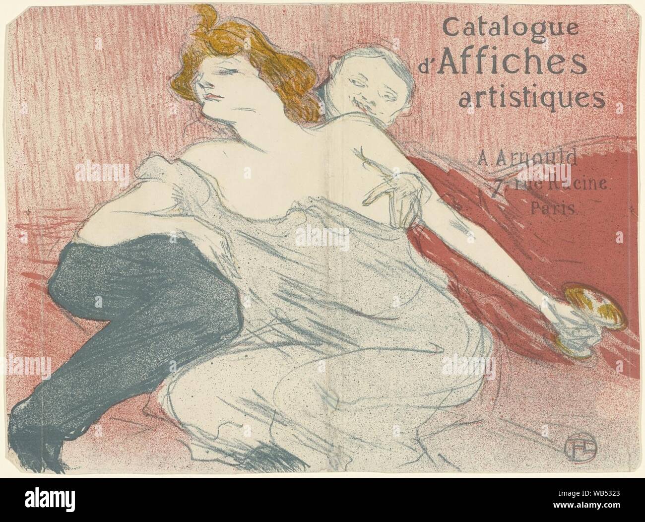 Débauche avec Dethomas (deuxiéme planche) c. Juni, 1896 - H. T. Lautrec. Stockfoto