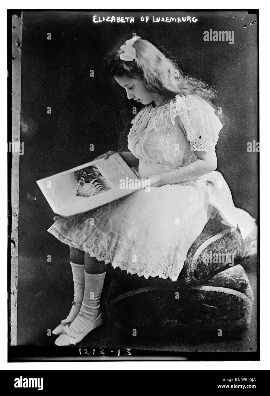 Elisabeth von Luxemburg Abstract / Medium: 1 Negativ: Glas; 5 x 7 in. oder kleiner. Stockfoto