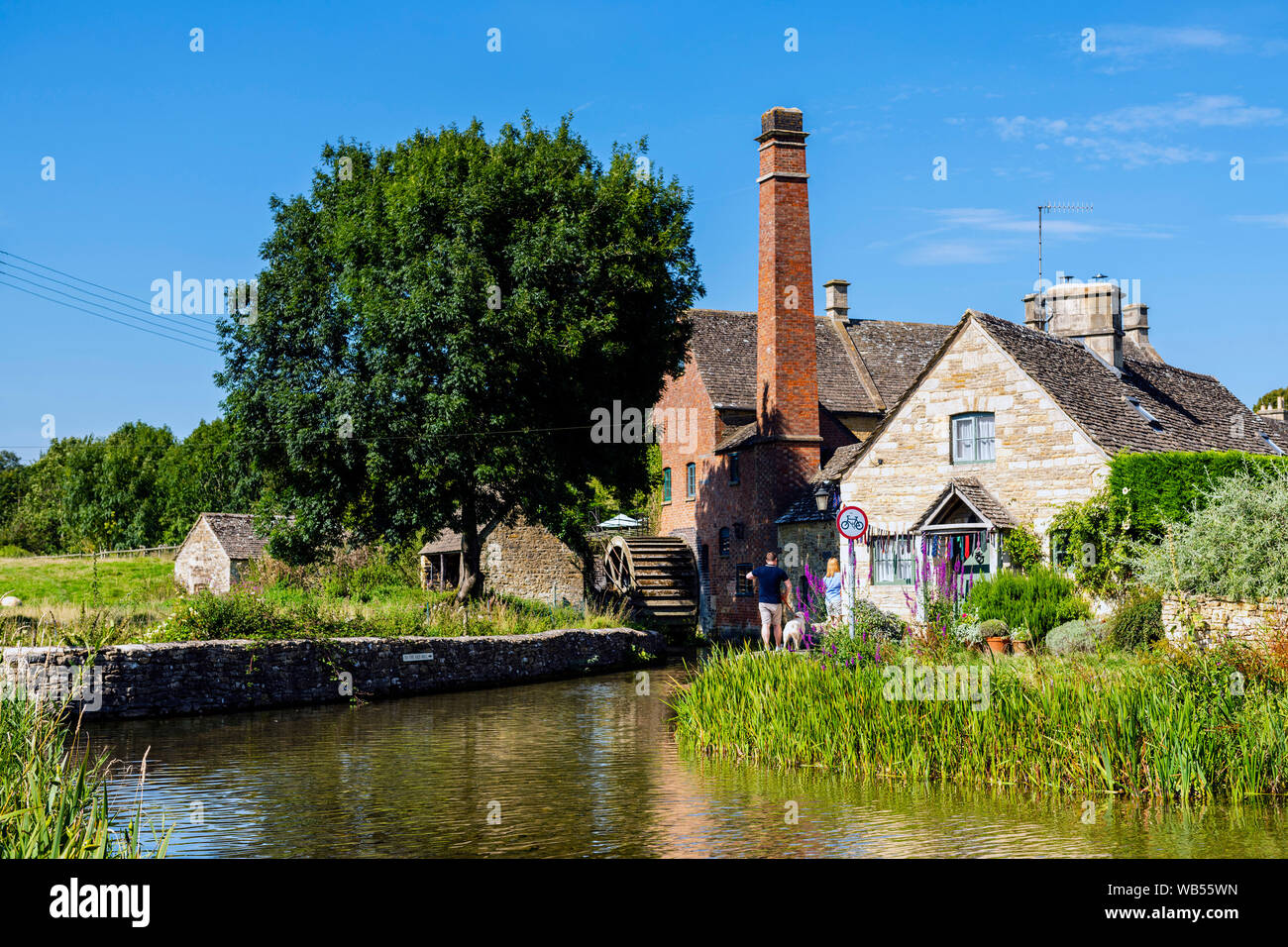 Lower Slaughter Mühle, Cotswolds, UK. Stockfoto