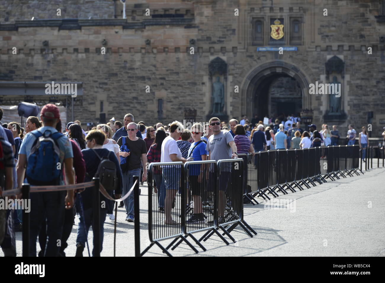 Von Edinburgh Schottland Hauptstadt eine beliebte Stadt im Sommer zu besuchen Stockfoto